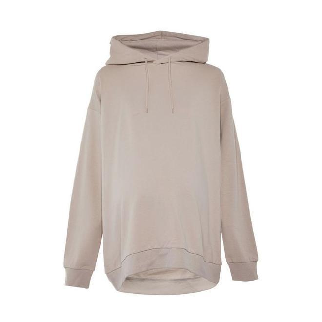 Sudadera premamá con capucha en color beige, de Primark