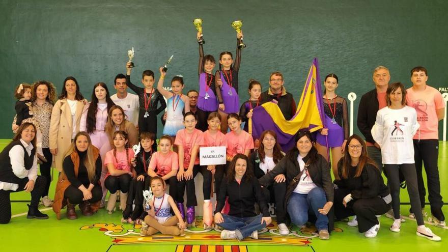 Las patinadoras de Magallón demostraron las habilidades aprendidas durante el curso. | SERVICIO ESPECIAL