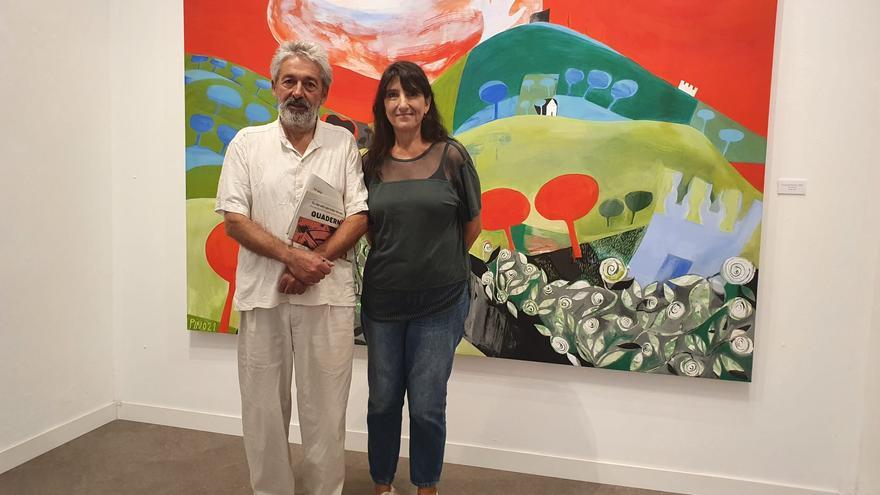 La artista Josefina Pino reivindica el Calvari de Felanitx a través de sus pinturas