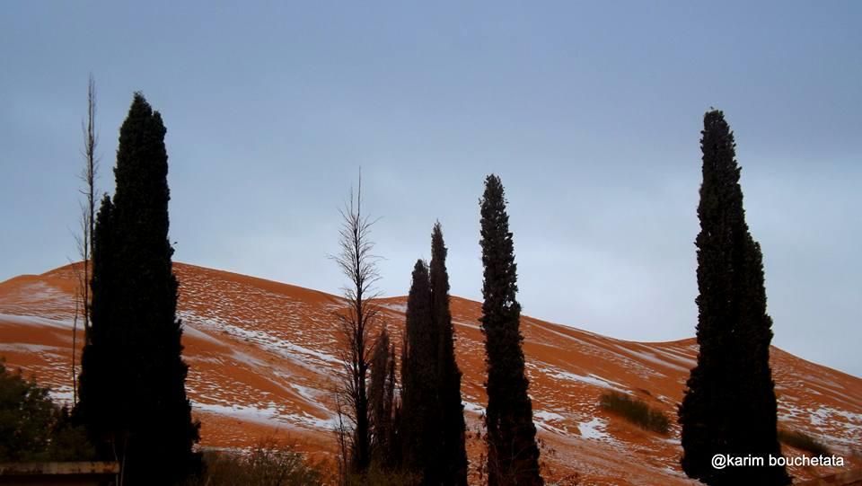 Nieve en el desierto del Sáhara