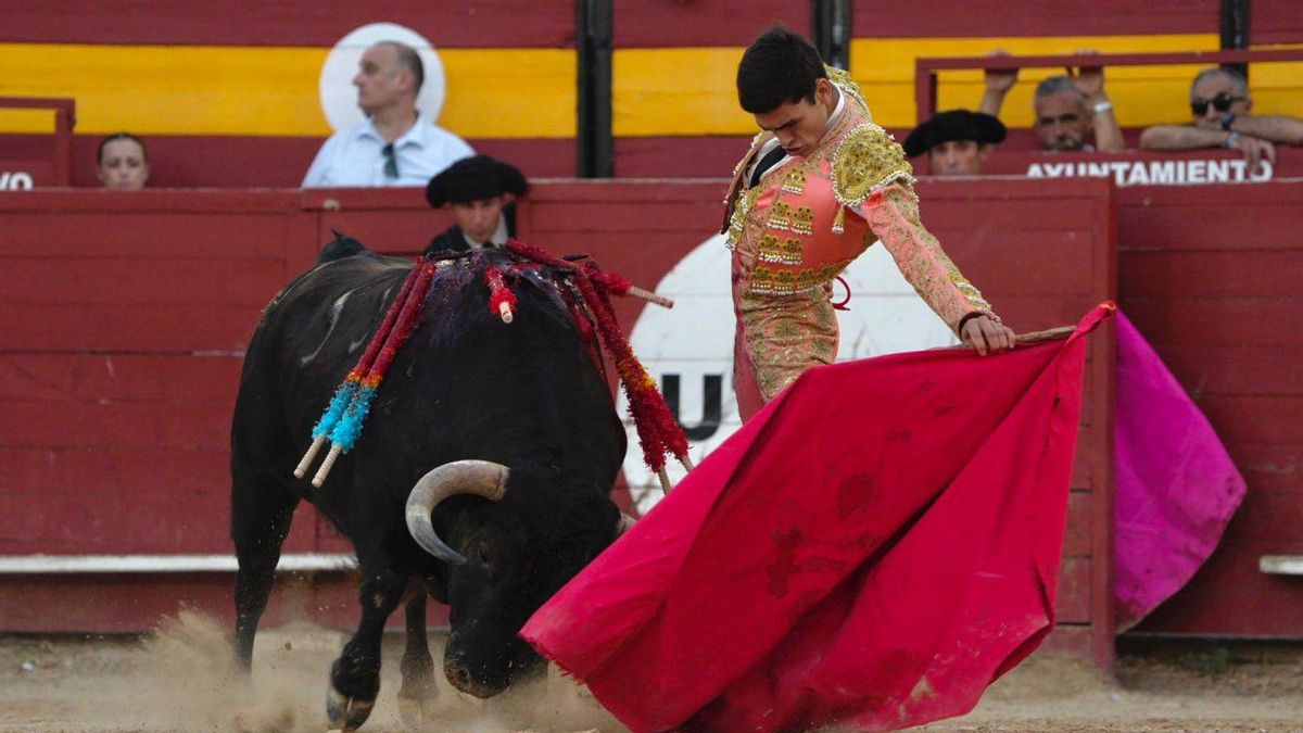 Simón Andreu en plena faena.