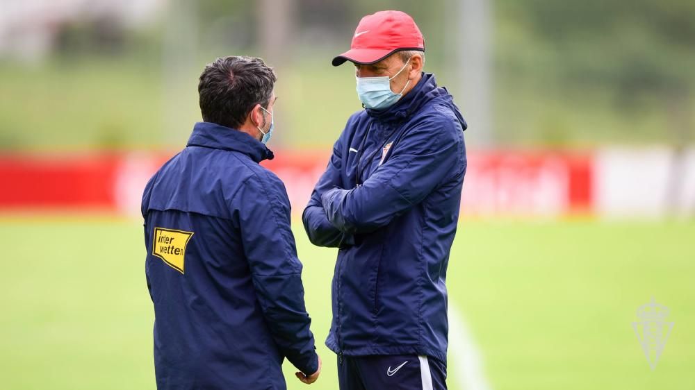 Entrenamiento del Sporting en Mareo.