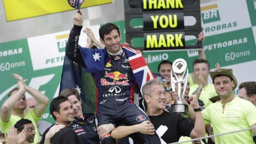 Webber se despide de la F1 y Massa, de Ferrari