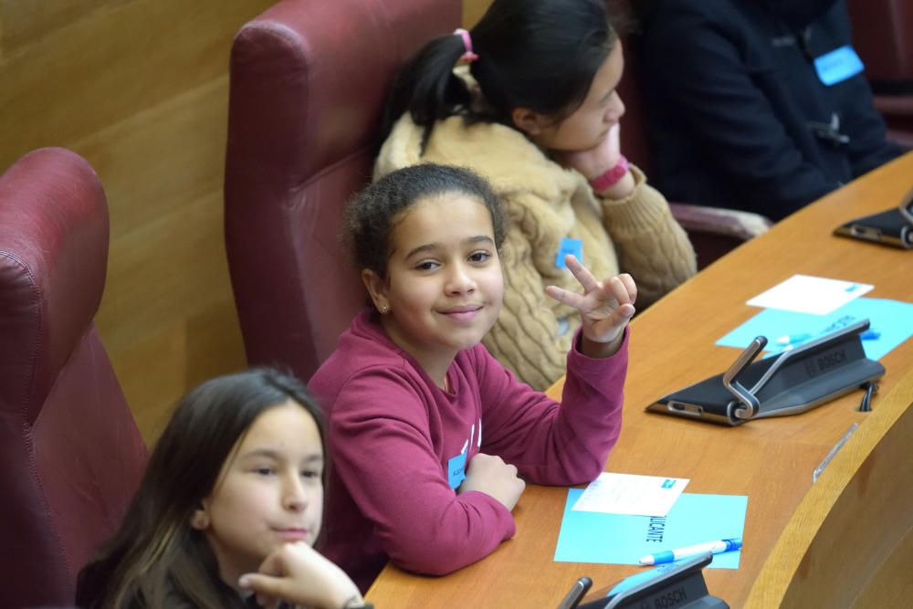 Escolars es convertixen en diputats en les Corts