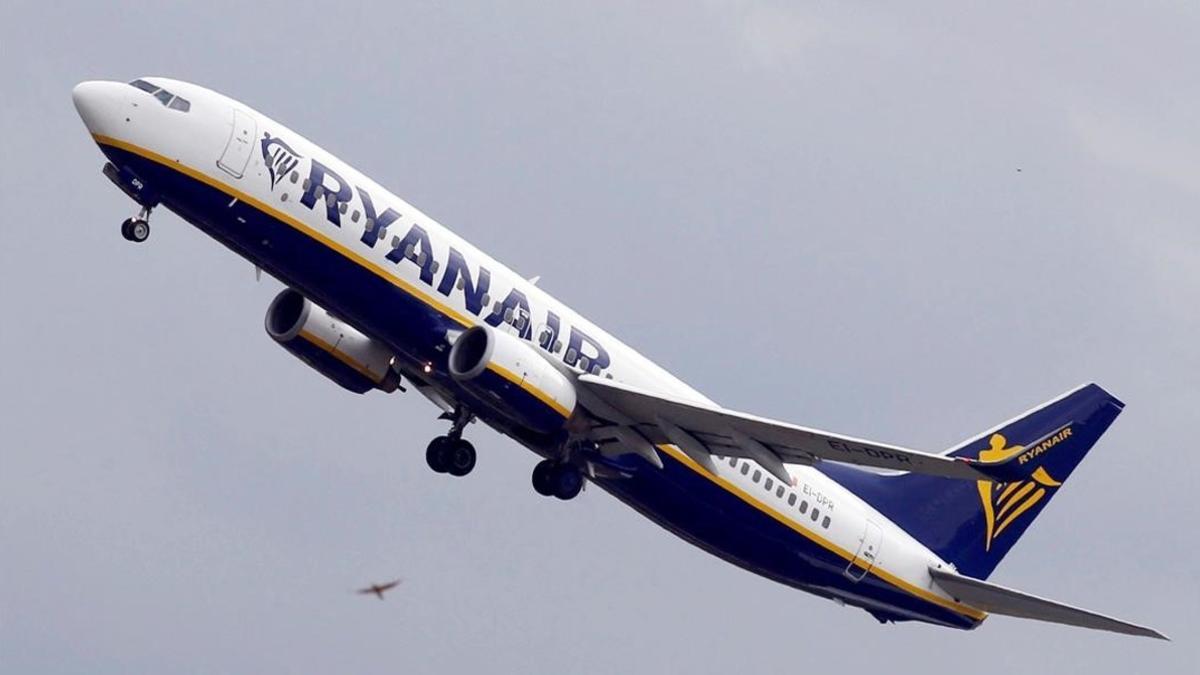 Un avión de Ryanair en una imagen de archivo.