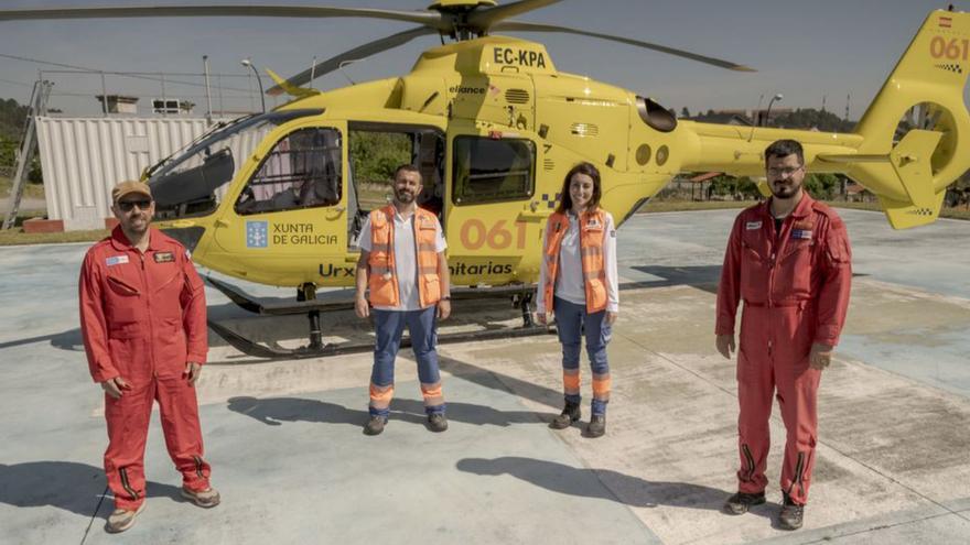 Una avería en el helicóptero del 061 de Ourense deja el sur gallego sin este servicio sanitario urgente
