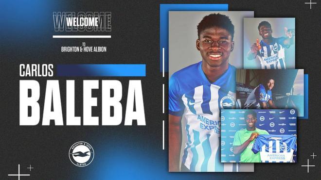 Carlos Baleba, nuevo jugador del Brighton Carlos Baleba, nuevo jugador del Brighton