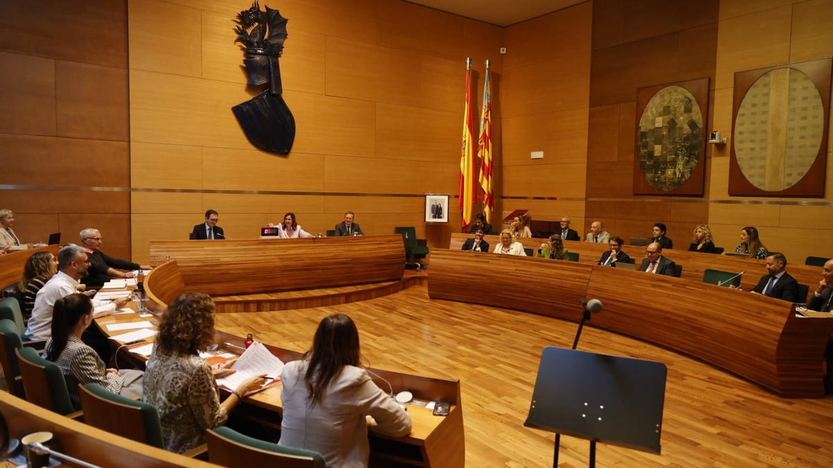 Vista del hemiciclo de la Diputación.