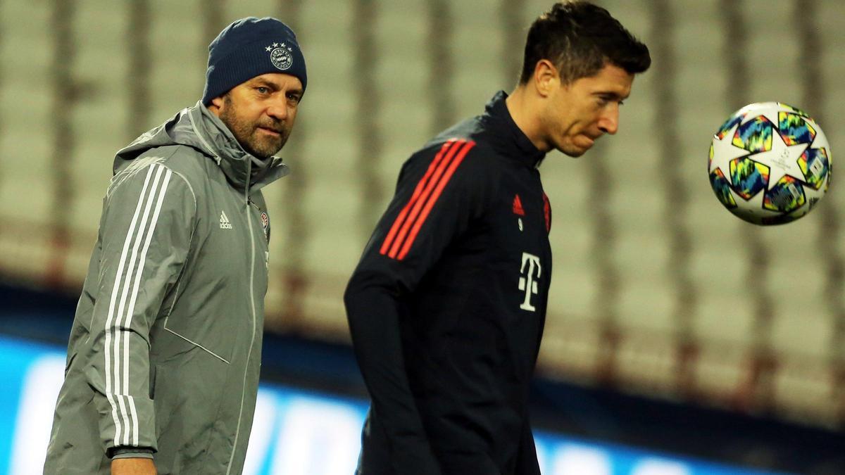 Lewandowski y Hansi Flick en el Bayern de Múnich