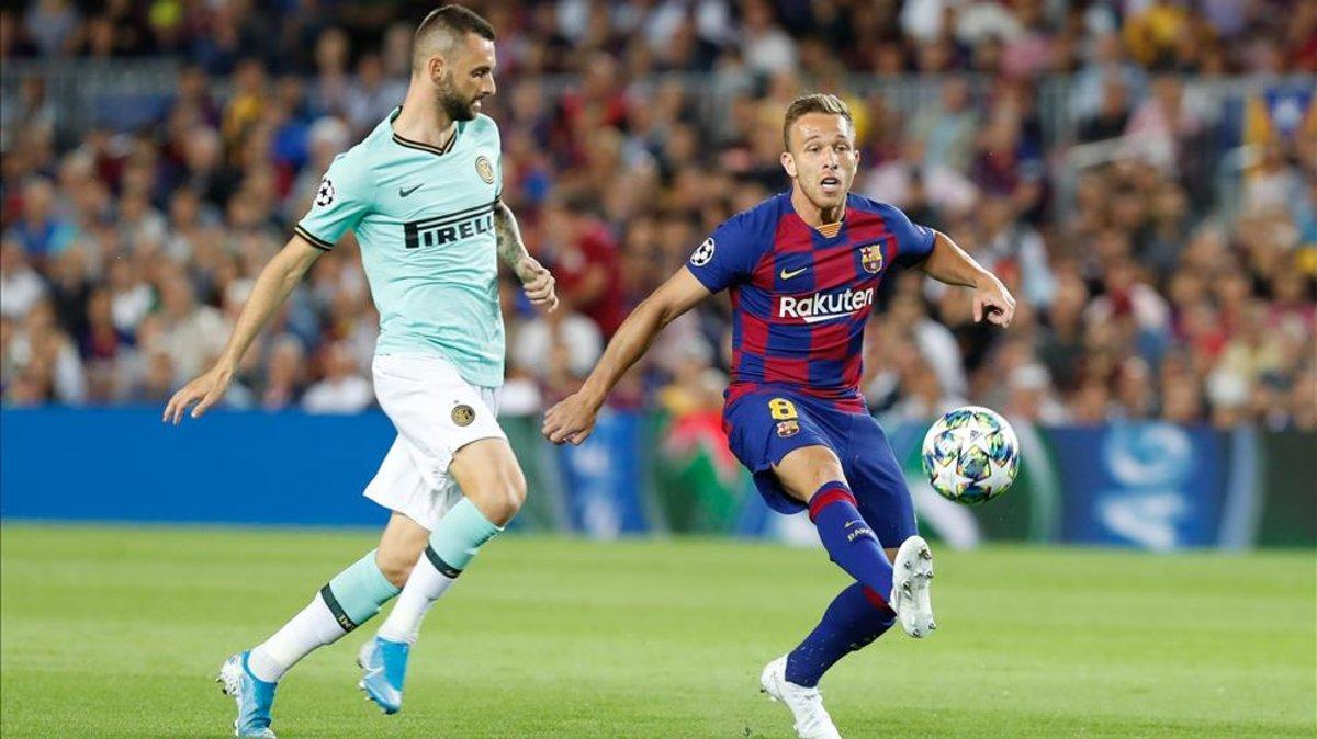 Arthur, en un partido contra el Inter