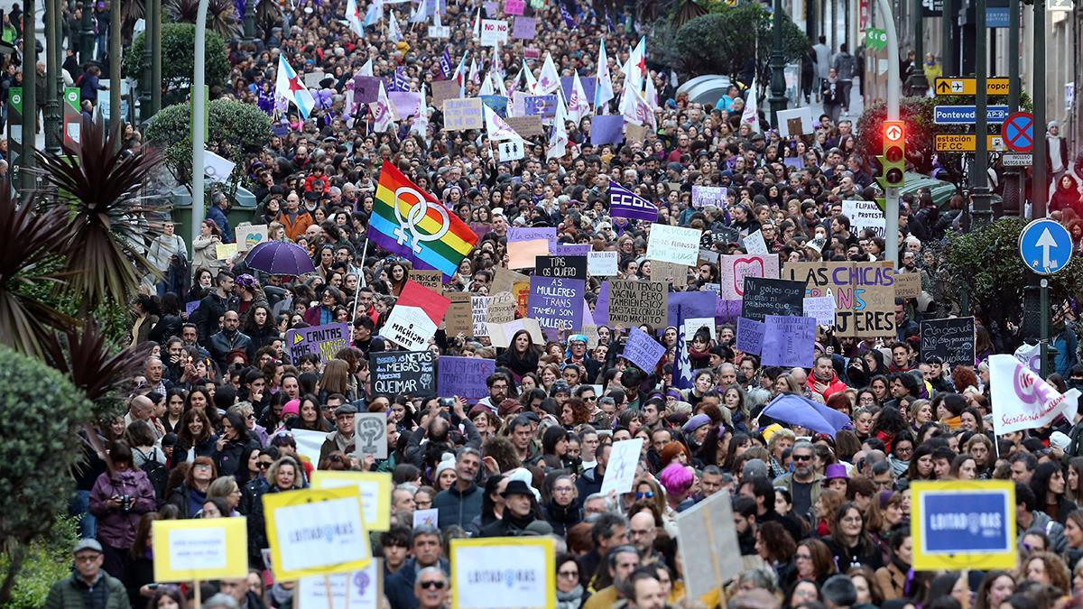 Manifestación feminista del año pasado, en Vigo