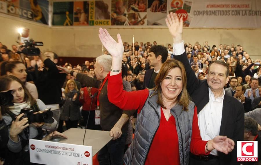 El PSOE de Córdoba con Susana Díaz en Madrid.