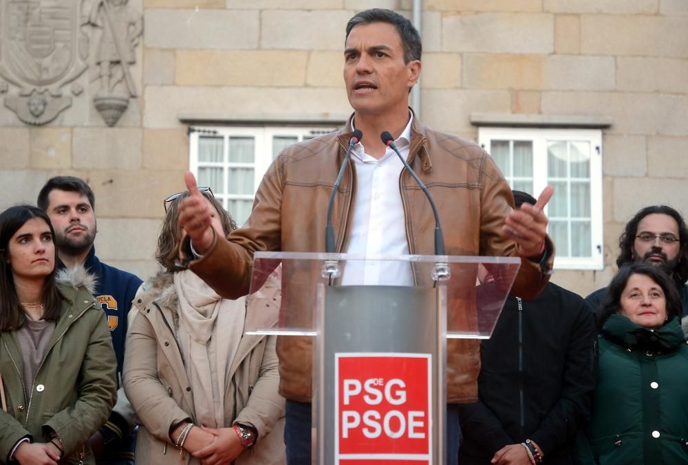 Pedro Sánchez, en Pontevedra