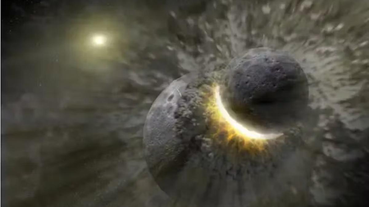La formación de la Luna tuvo lugar tras el impacto de Teia, un embrión planetario del tamaño de Marte, contra la proto-Tierra hace más de 4 460 millones de años.