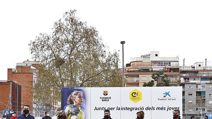 Un momento del acto de ayer de la Fundación Johan Cruyff. |  // EFE