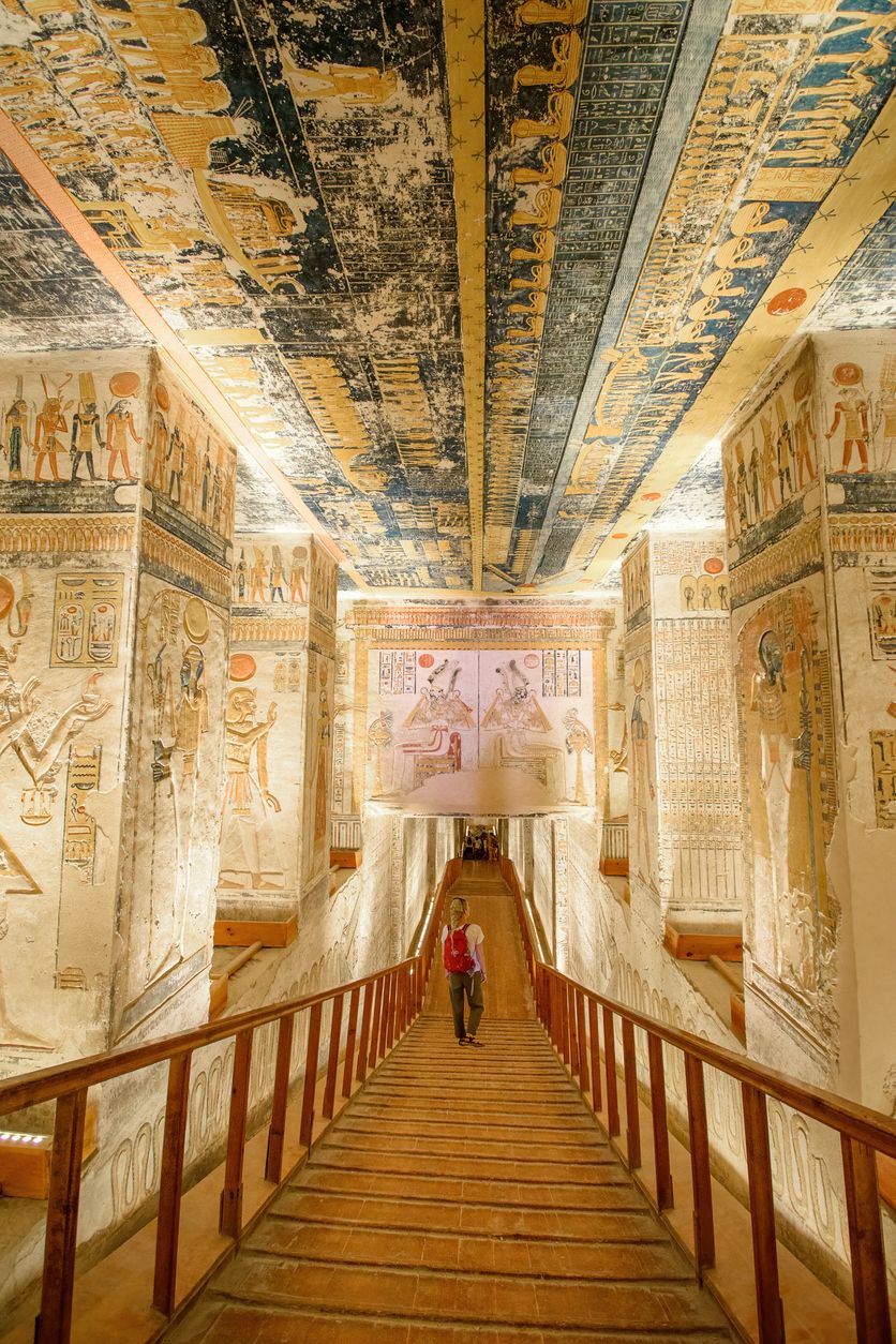 Impresionante interior de las tumbas de Ramsés V y Ramsés VI en el Valle de los Reyes