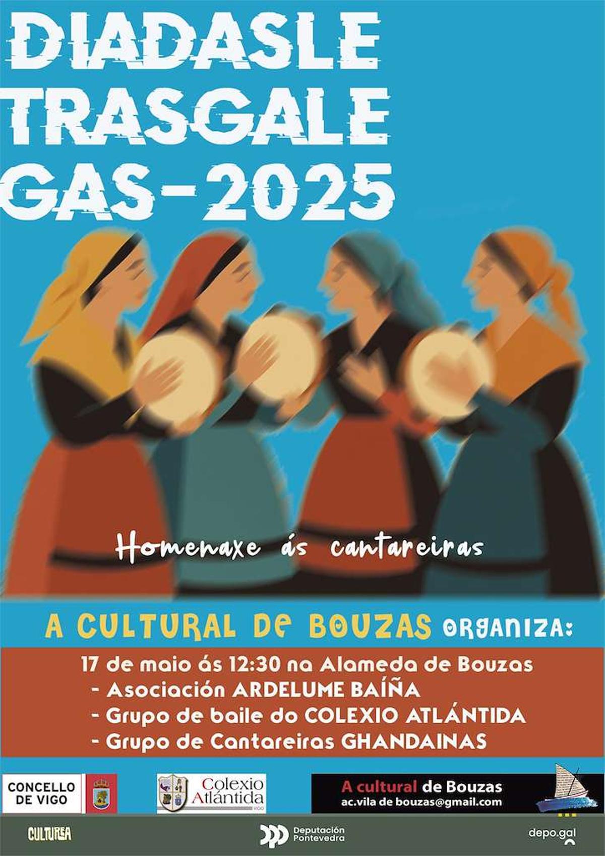 Celebración del Día das Letras Galegas 2025 en Bouzas.