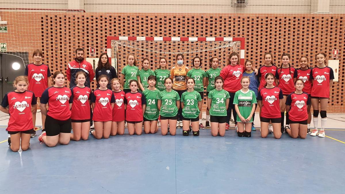 Equipos infantiles femeninos del BM Zamora.