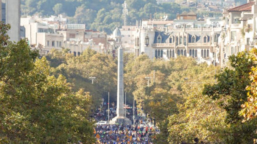 Manifestación en Barcelona en contra del artículo 155