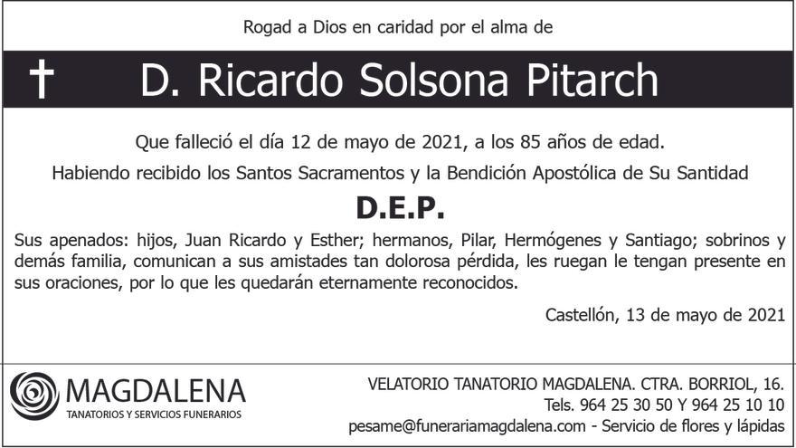 D. Ricardo Solsona Pitarch