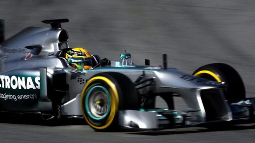 Lewis Hamilton, en Montmeló