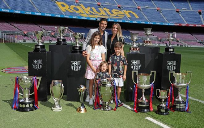 Acto de despedida de Luís Suárez del FC Barcelona.