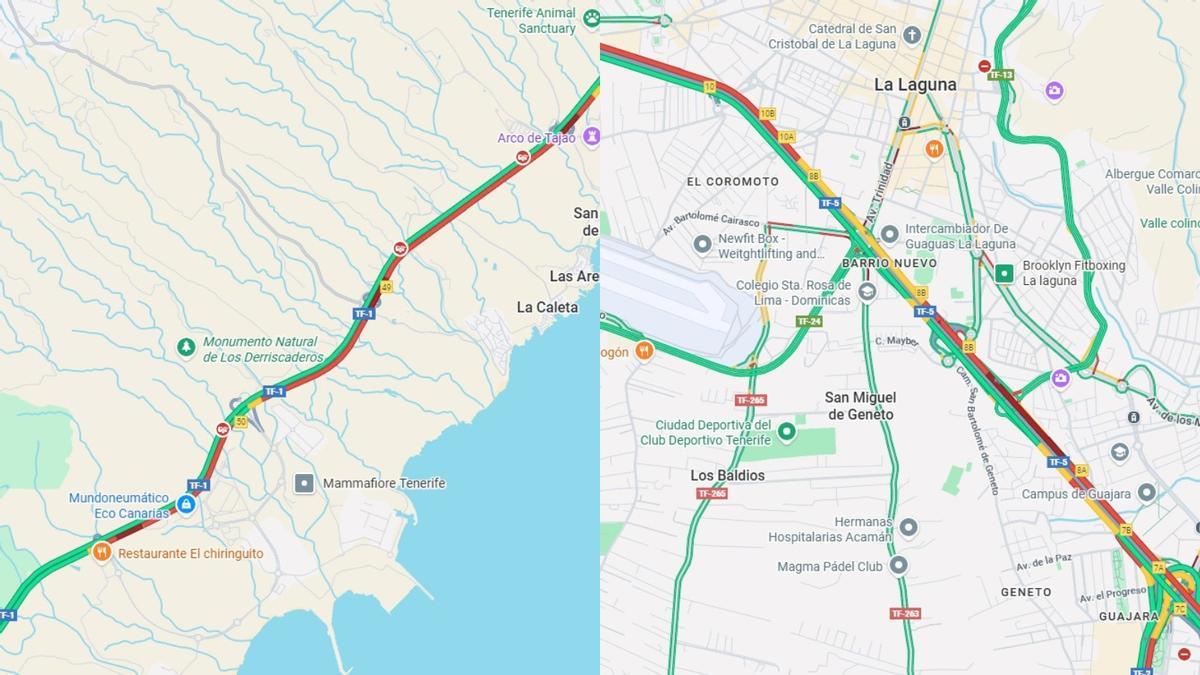 Colas en la TF-1 y en la TF-5