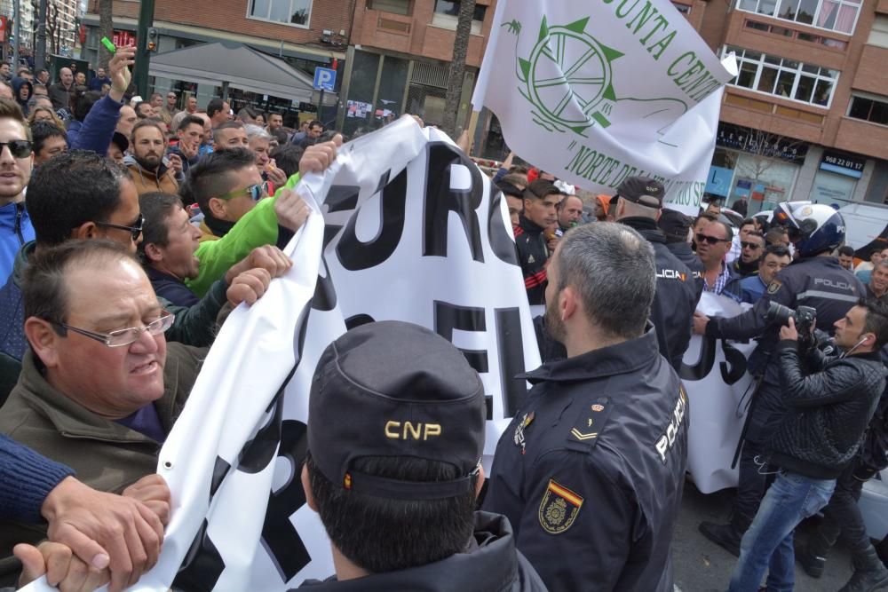 Manifestación en Murcia de los agricultores