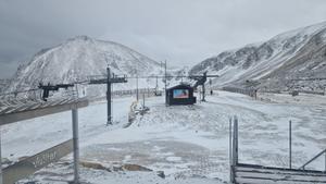 Nieve en la estación de esquí de Vallter (Ripollès, Girona).