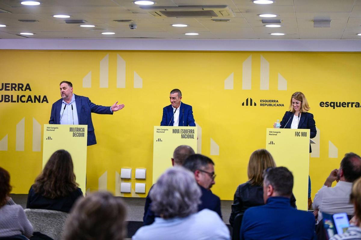 Junqueras, Godàs y Solà en el debate de candidatos a liderar ERC