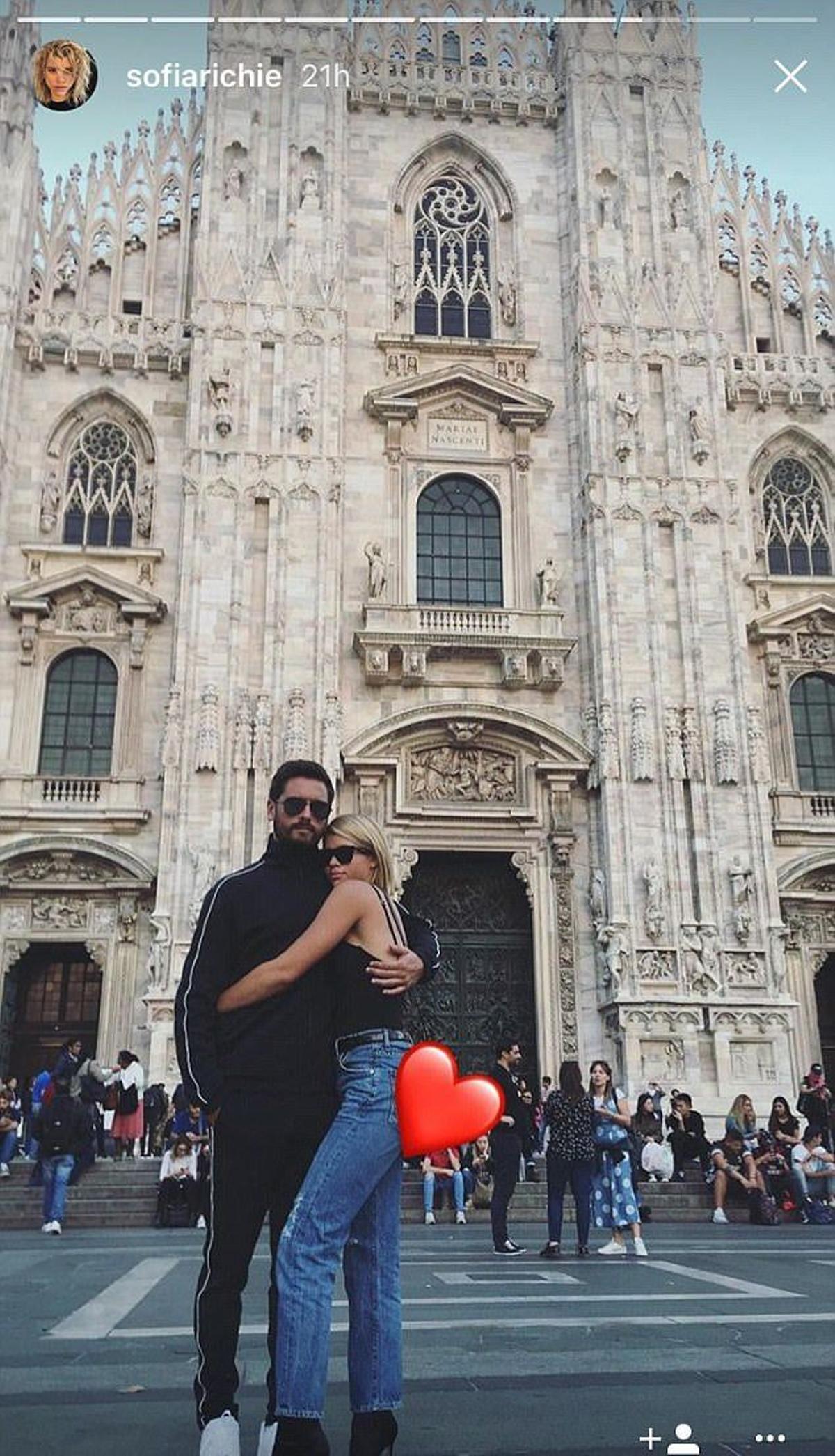 Scott Disick y Sofia Richie en Milán