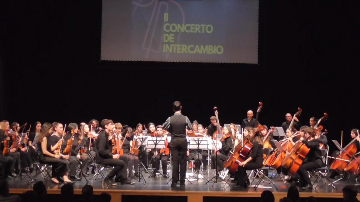 Concierto de intercambio del año pasado en el Auditorio de Cangas.