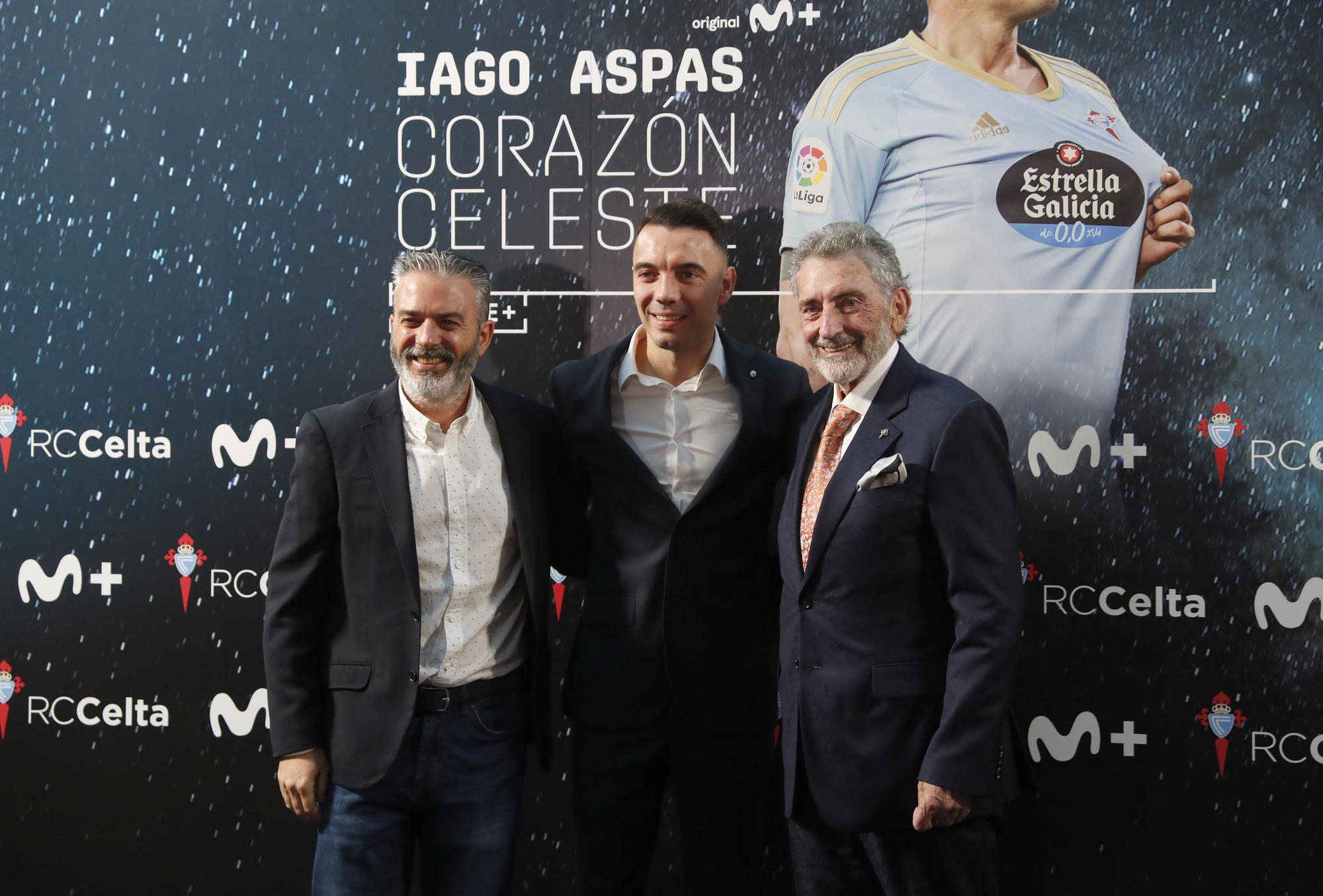 La 'premiere' de "Iago Aspas, corazón celeste", en imágenes