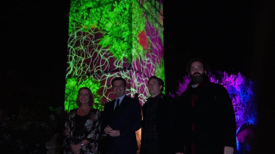 Un momento del espectáculo nocturno del Alcázar.