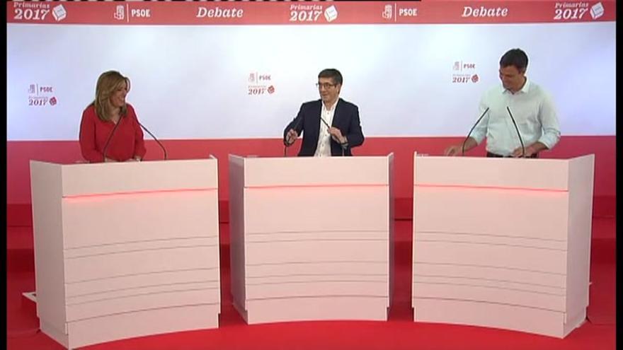 Vídeo / Debate sin concesiones entre los candidatos del PSOE