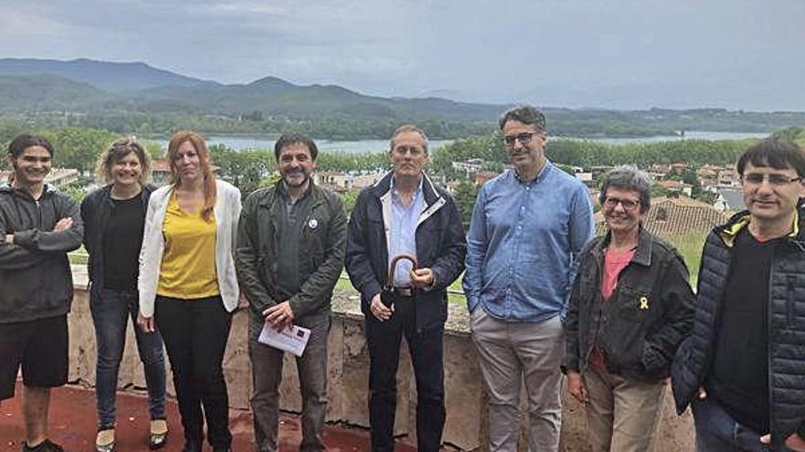 Candidatura d&#039;ERC-Junts per Banyoles, en l&#039;acte d&#039;ahir.