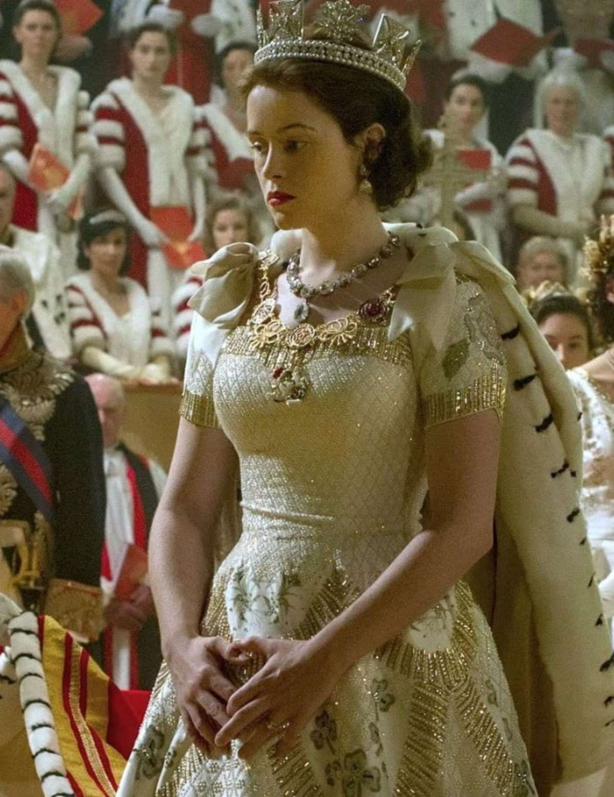 Claire Foy como la reina Isabel II en 'The Crown'