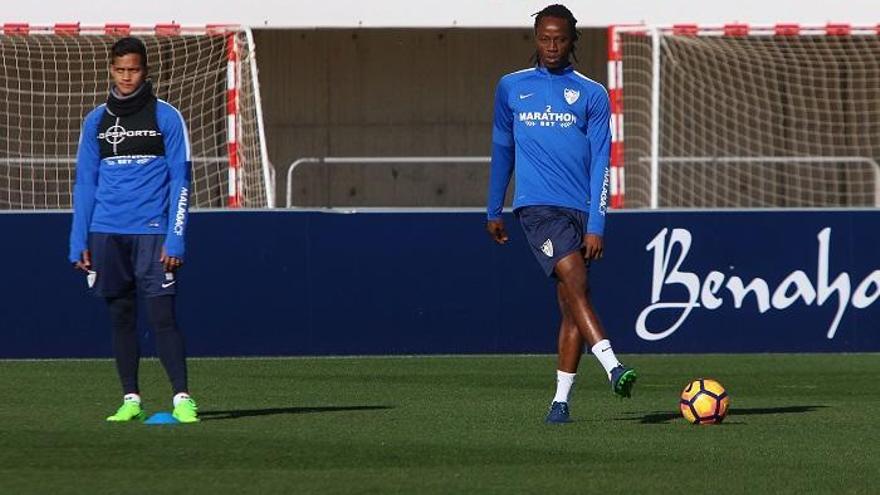 Bakary Koné, en un entrenamiento reciente