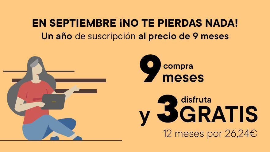 Suscríbete a LA PROVINCIA por nueve meses y te regalamos tres más