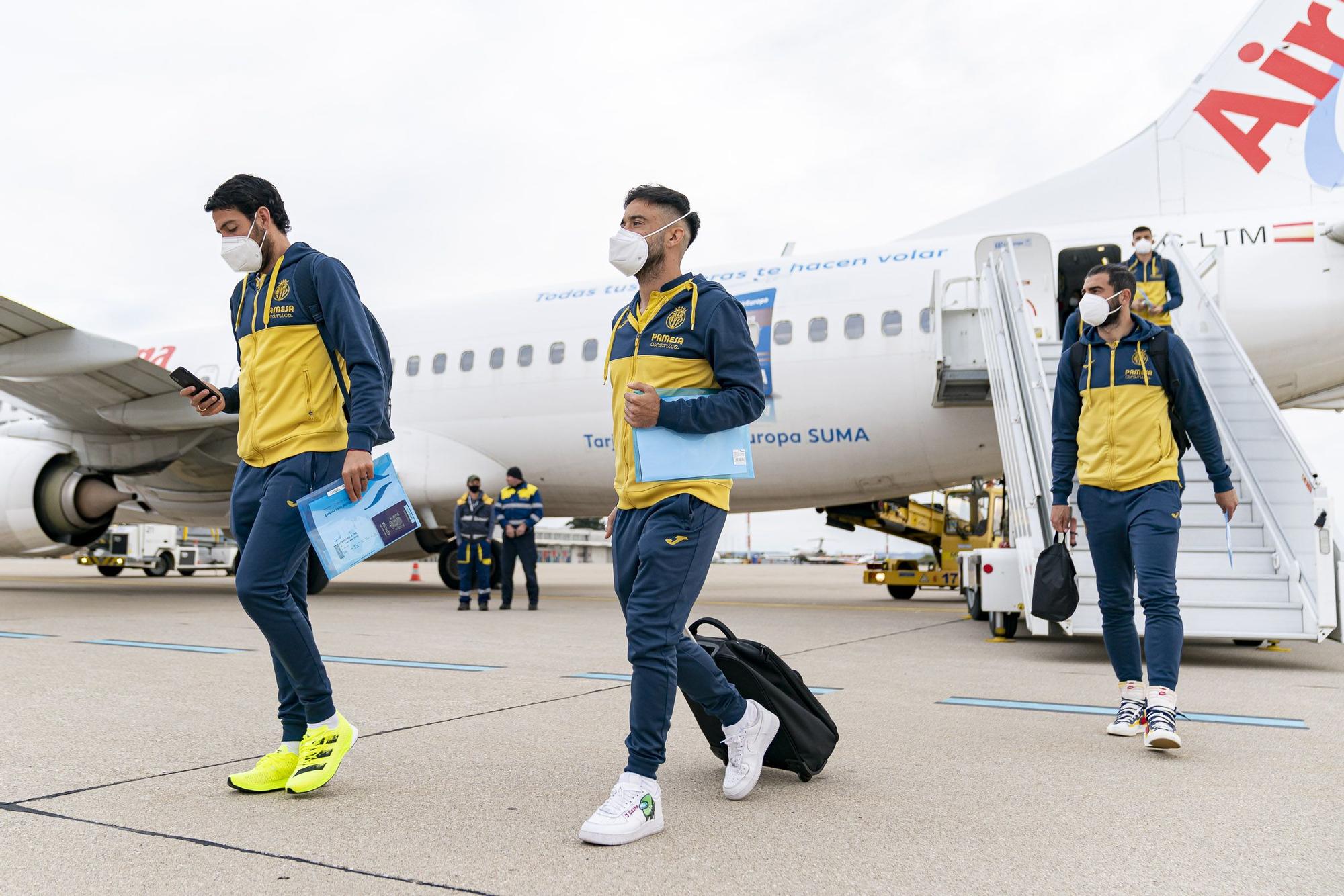 Así ha sido la llegada del Villarreal a Zagreb para jugar la Europa League