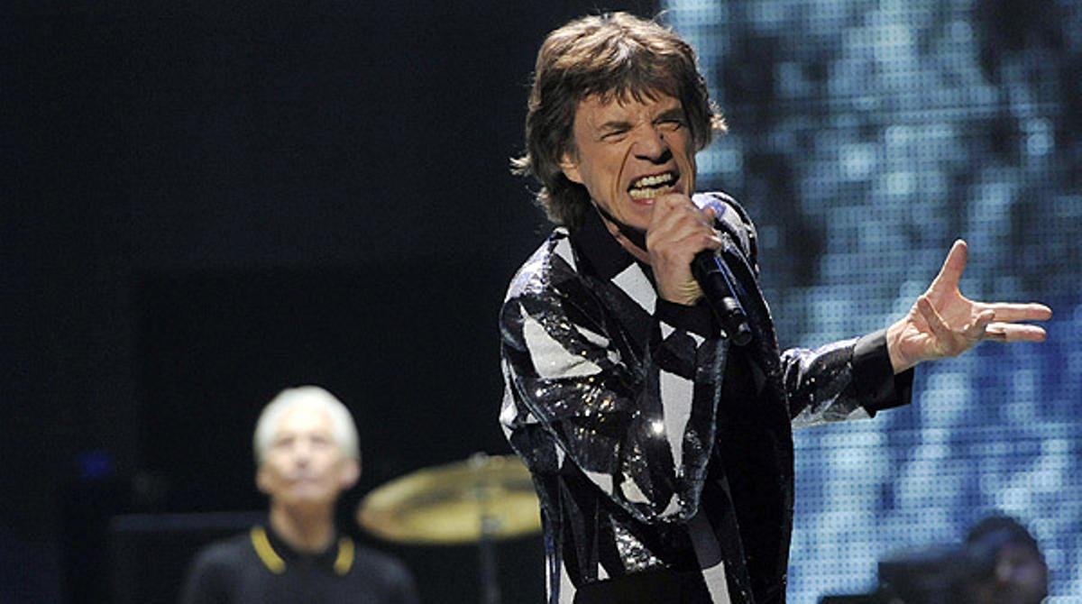 Mick Jagger, cantant del grup britànic, durant el concert a l’Staples Center de Los Angeles.