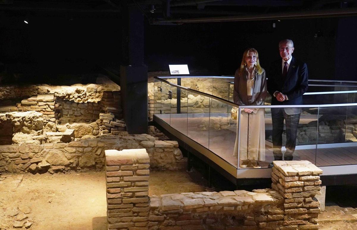 Inauguración del yacimiento romano en el subsuelo del Museo Carmen Thyssen