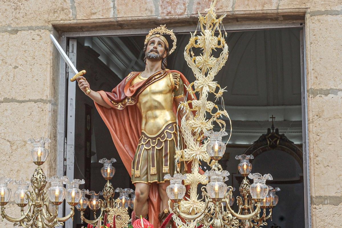 Así ha sido la bajada del San Bonifacio, Mártir de la ermita en Petrer