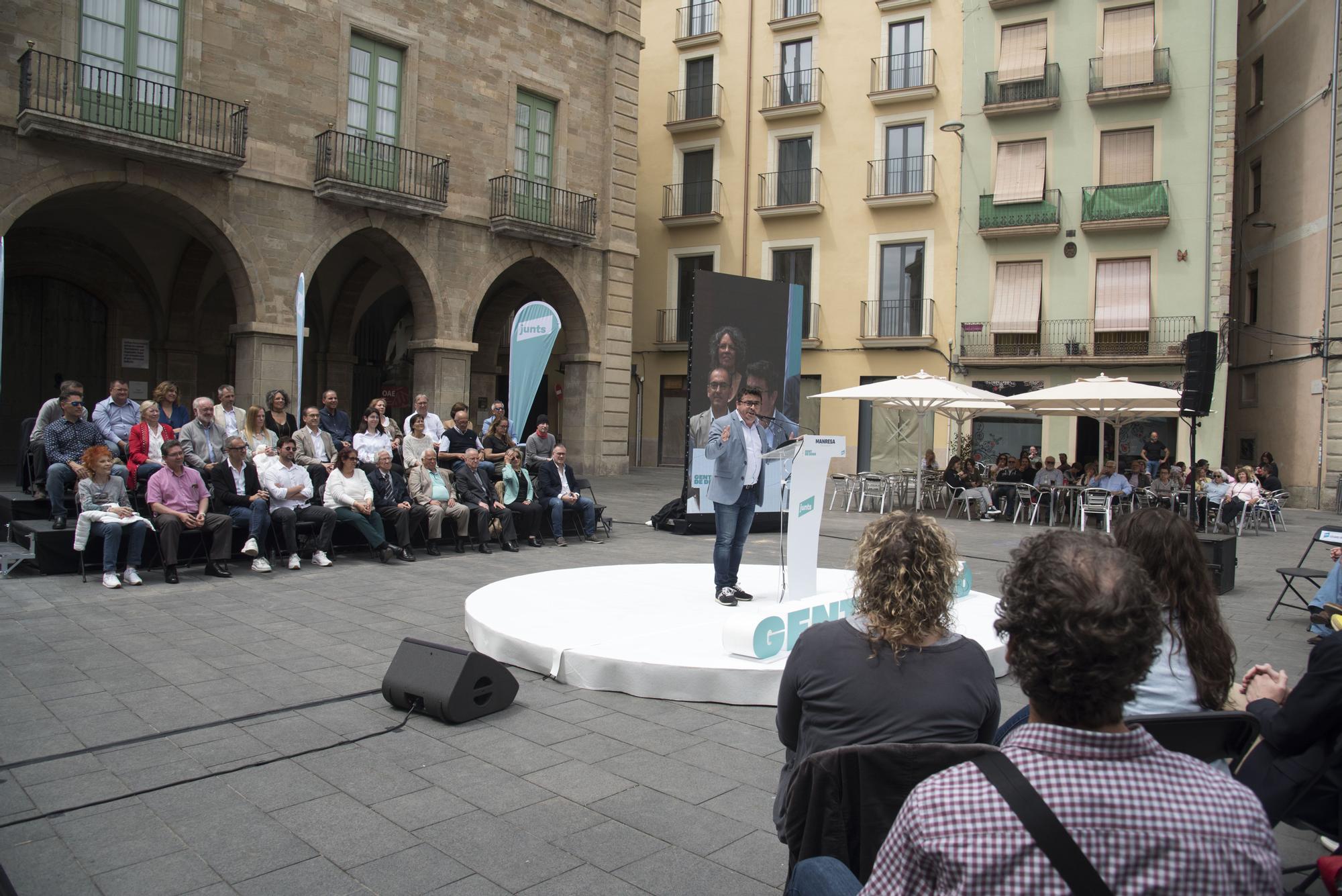 Acte central del candidat a l'alcaldia de Manresa de Junts, Ramon Bacardit