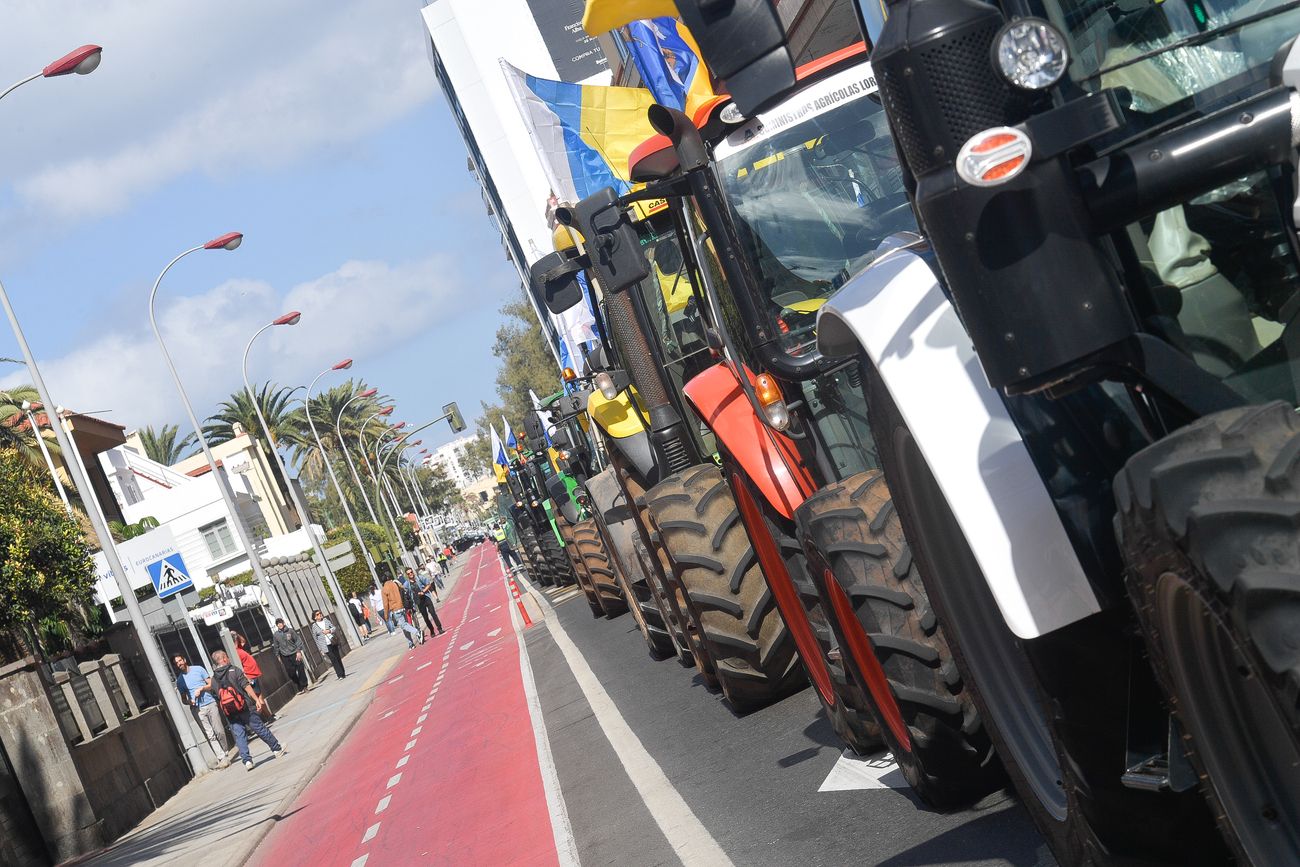 Tractorada del sector primario en Las Palmas de Gran Canaria (21/02/24)