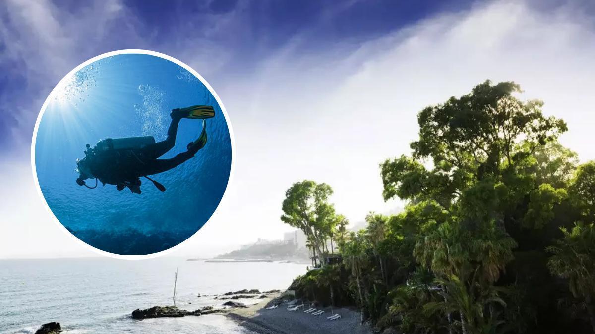 La playa de Málaga para los amantes del buceo