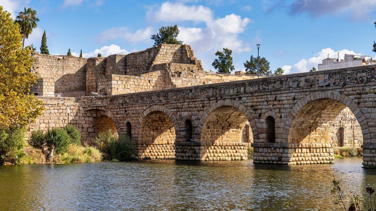 Puente romano de la Alcazaba de Mérida.