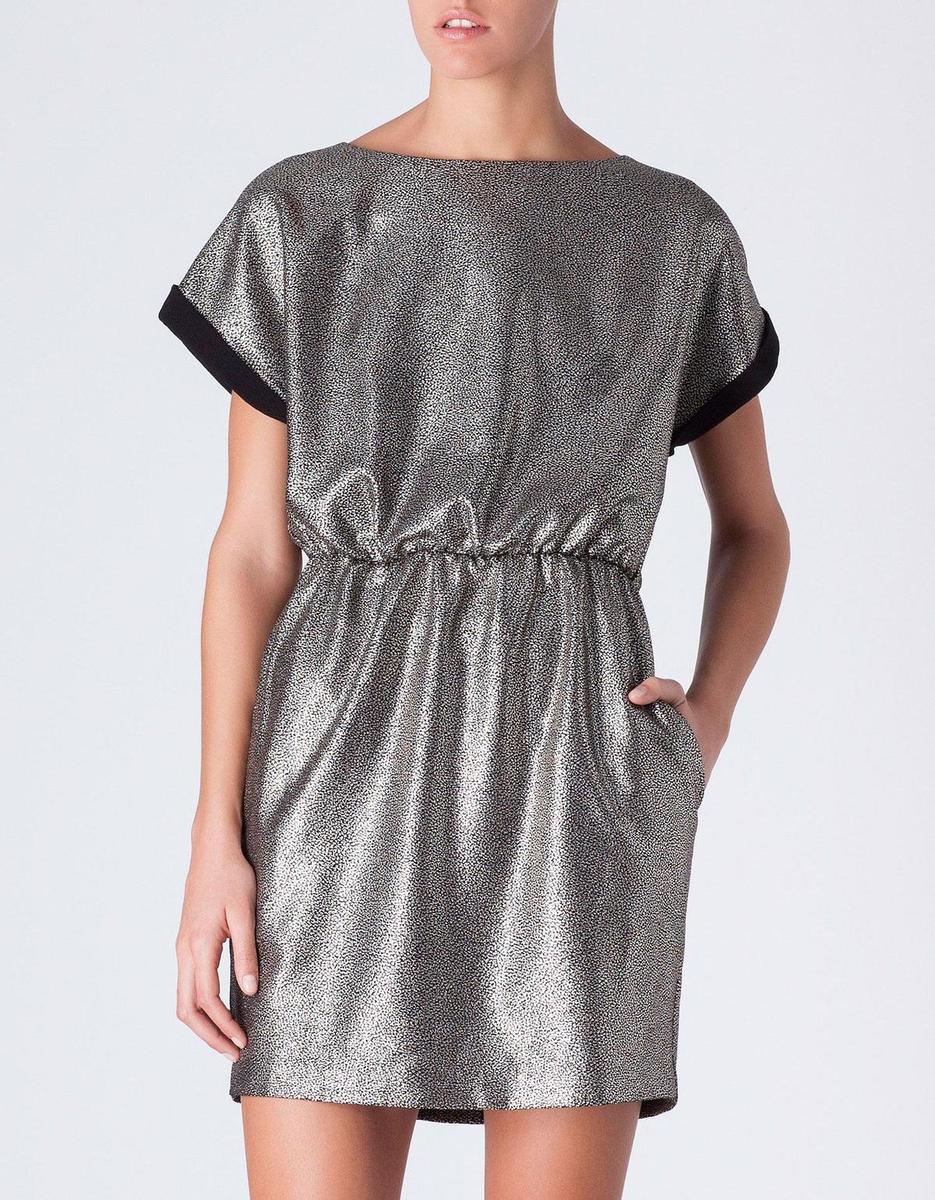 Vestido metalizado, Blanco