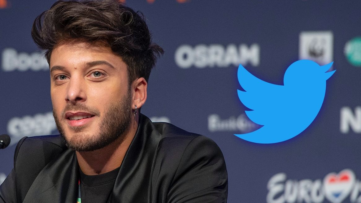 Blas Cantó en una rueda de prensa de Eurovision 2021