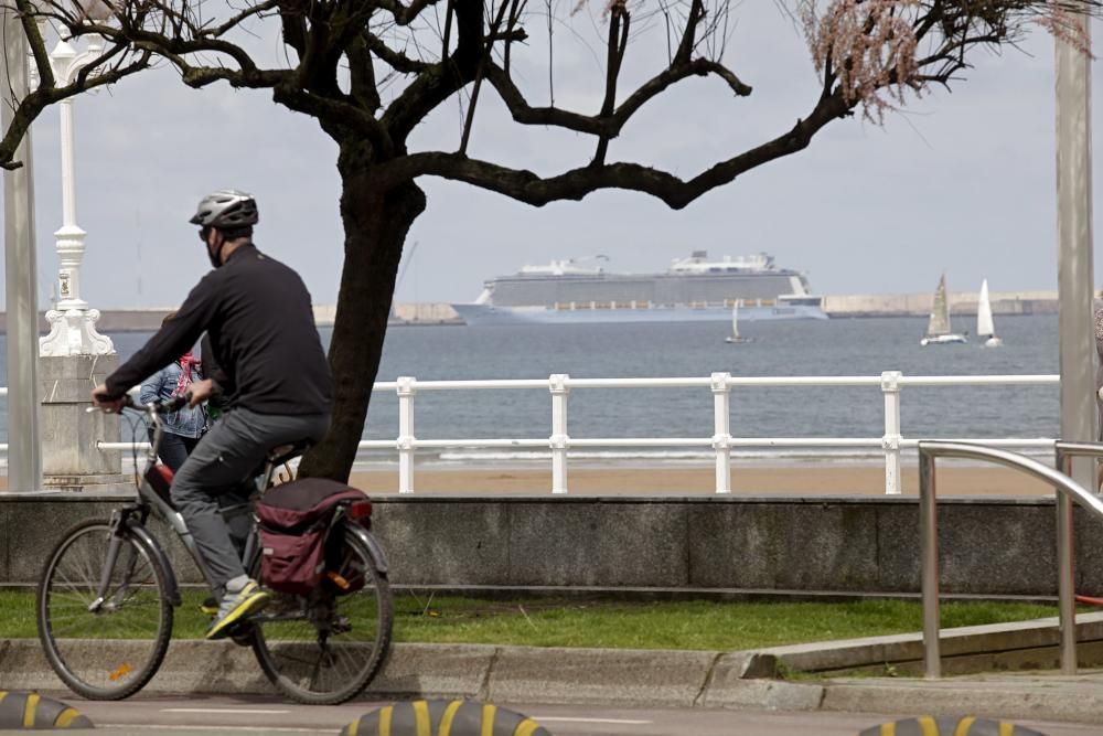 El crucero "Ovation of the Seas" en Gijón